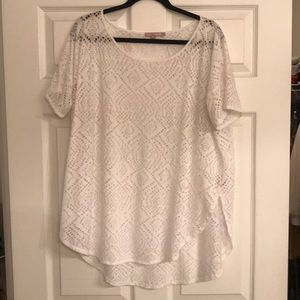White Top with Laser Cut Detail